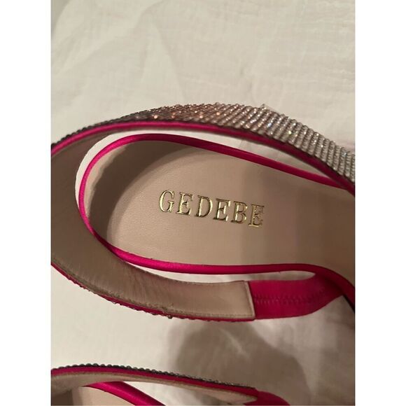 Gedebe Fuschia and Blue Rhinestone Stilettos Heels NEW NWT - Picture 2 of 7